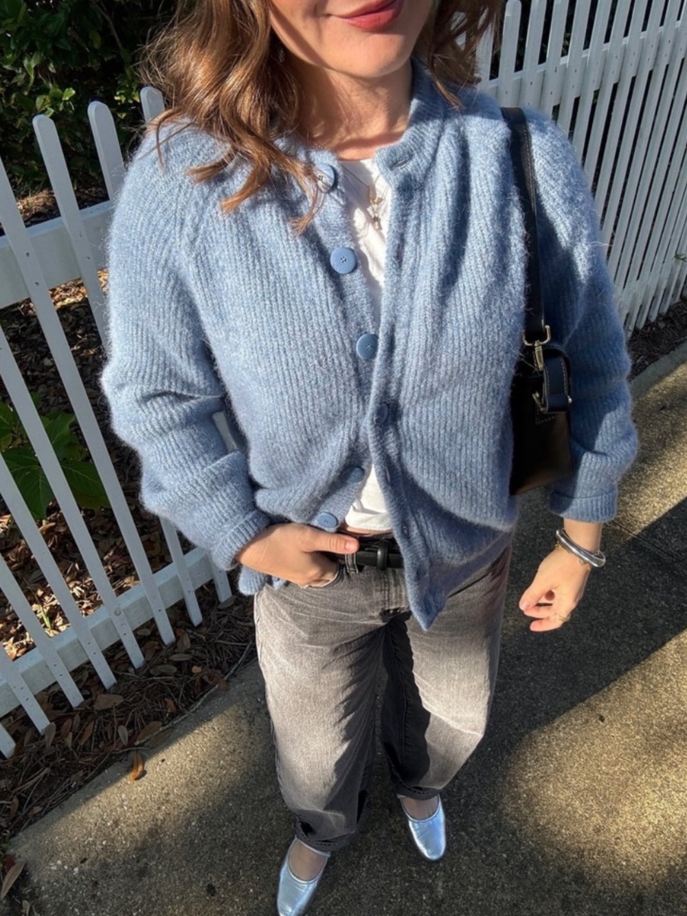 Sézane Othello Cardigan in Ice Blue | XXXL - Picture 15 of 16